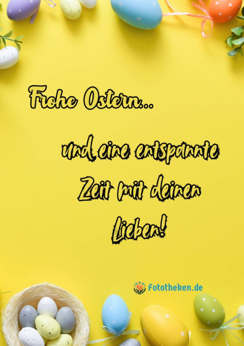 Frohe Ostern und eine entspannte Zeit mit deinen Lieben!
