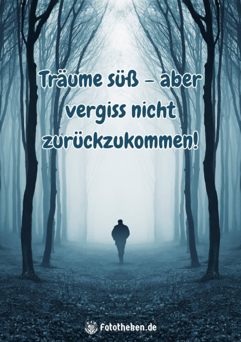 Träume süß – aber vergiss nicht zurückzukommen!