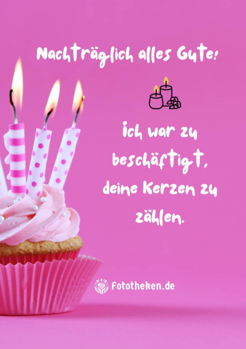 Nachträglich alles Gute! Ich war zu beschäftigt, deine Kerzen zu zählen