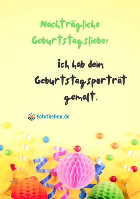 Nachträgliche Geburtstagsliebe! Ich hab dein Geburtstagsporträt gemalt