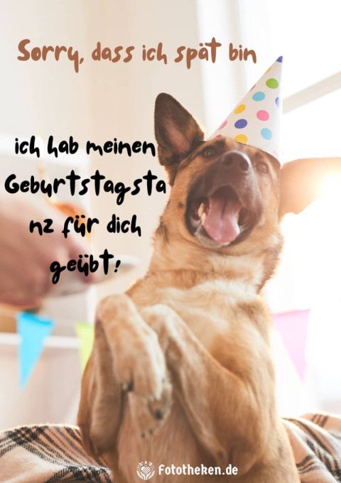 Sorry, dass ich spät bin, ich hab meinen Geburtstagstanz für dich geübt!
