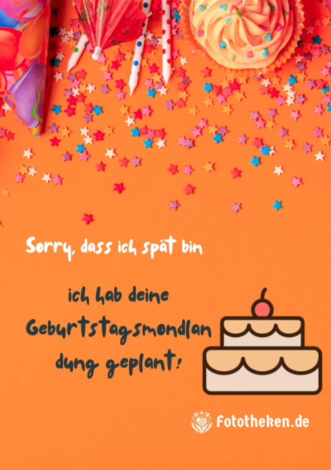 Sorry, dass ich spät bin, ich hab deine Geburtstagsmondlandung geplant!