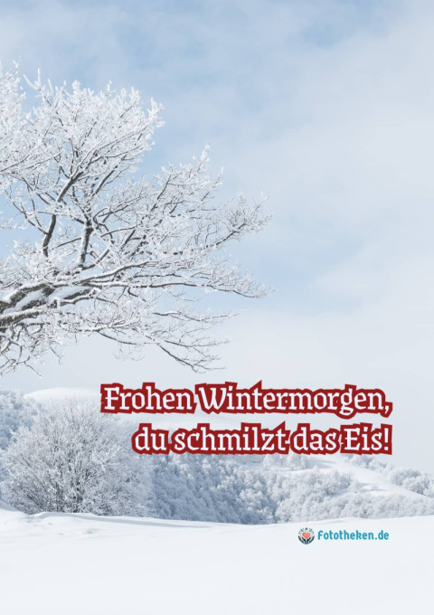Frohen Wintermorgen, du schmilzt das Eis!