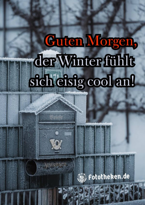 Guten Morgen, der Winter fühlt sich eisig cool an!