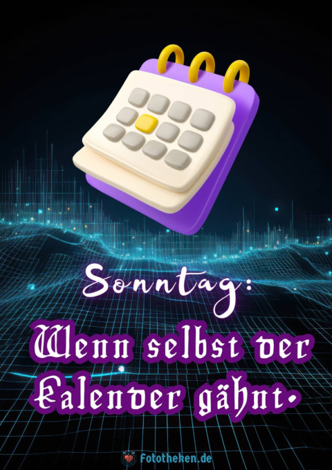 Sonntag Wenn selbst der Kalender gähnt