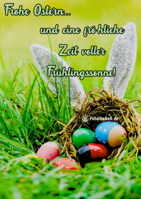 Frohe Ostern und eine fröhliche Zeit voller Frühlingssonne!