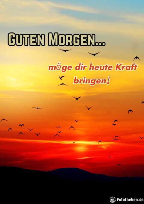 Guten Morgen, möge dir heute Kraft bringen!