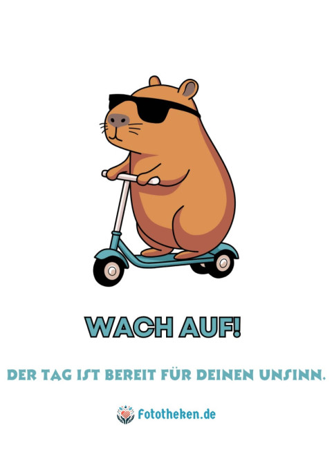 Wach auf! Der Tag ist bereit für deinen Unsinn