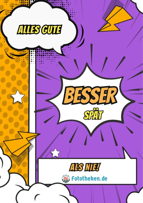 Alles Gute, besser spät als nie!