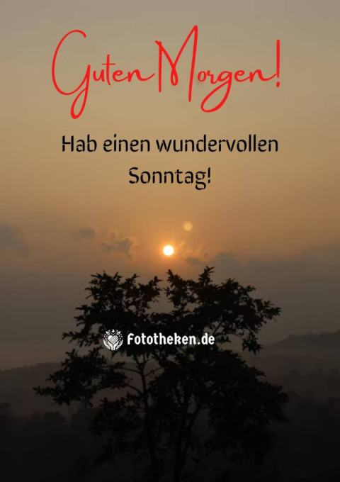 Guten Morgen! Hab einen wundervollen Sonntag!