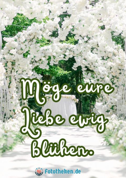 Möge eure Liebe ewig blühen