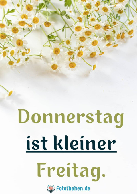 Donnerstag ist kleiner Freitag