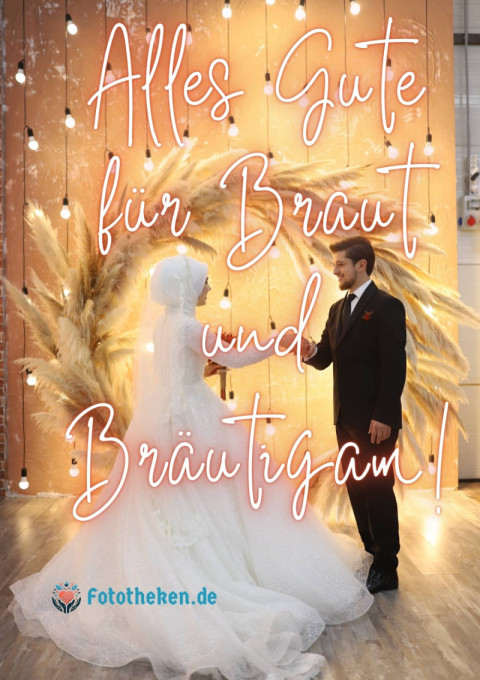 Alles Gute für Braut und Bräutigam!
