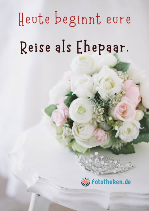 Heute beginnt eure Reise als Ehepaar