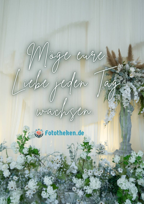 Möge eure Liebe jeden Tag wachsen