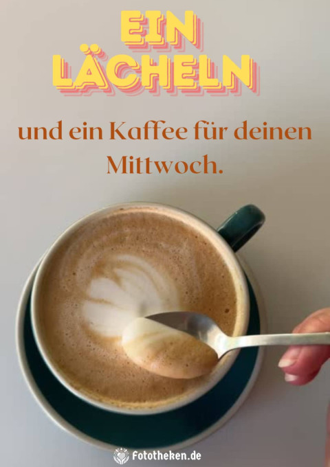Ein Lächeln und ein Kaffee für deinen Mittwoch