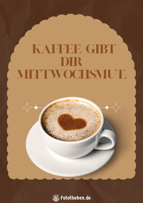 Kaffee gibt dir Mittwochsmut