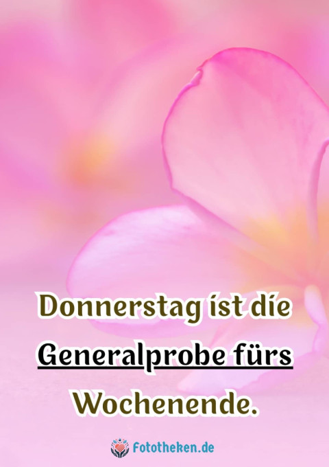 Donnerstag ist die Generalprobe fürs Wochenende