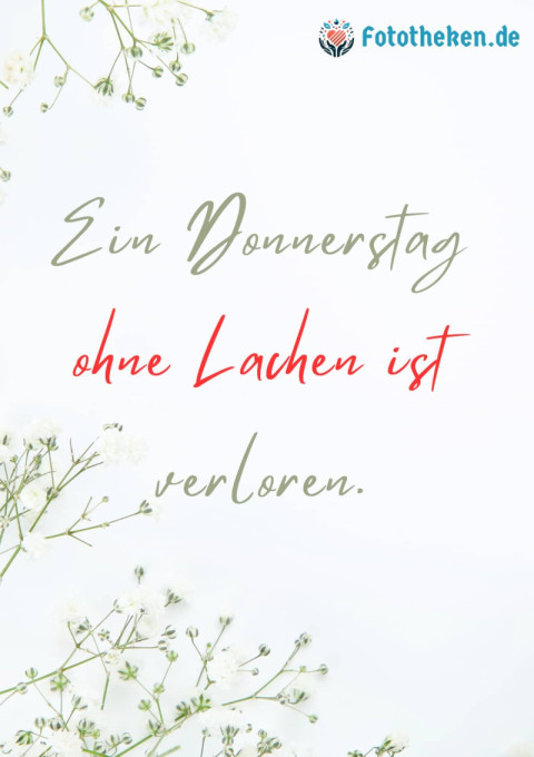 Ein Donnerstag ohne Lachen ist verloren
