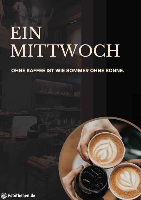 Ein Mittwoch ohne Kaffee ist wie Sommer ohne Sonne