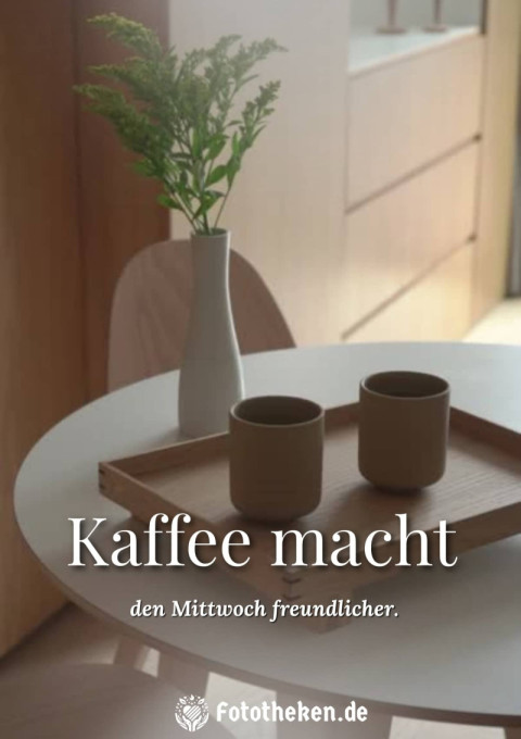 Kaffee macht den Mittwoch freundlicher