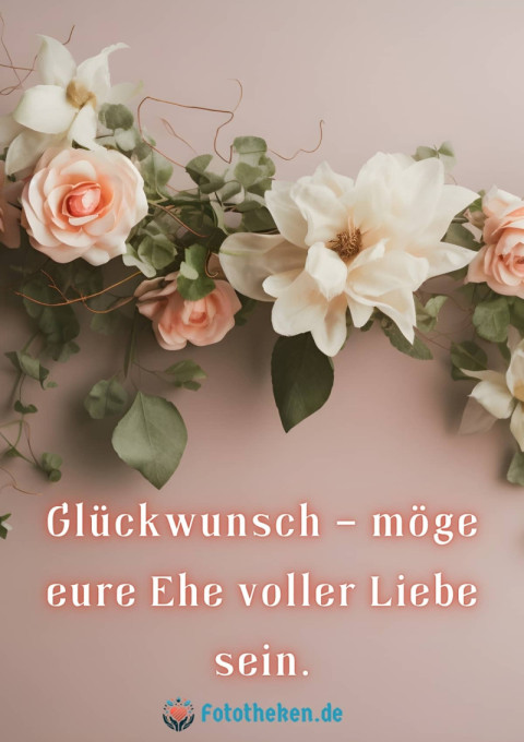 Glückwunsch – möge eure Ehe voller Liebe sein
