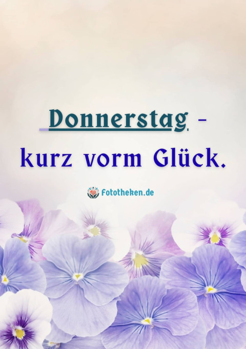 Donnerstag – kurz vorm Glück