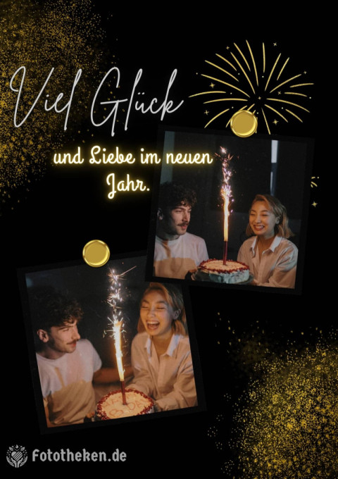 Viel Glück und Liebe im neuen Jahr