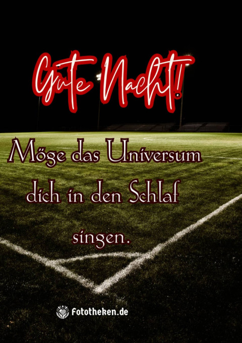 Gute Nacht! Möge das Universum dich in den Schlaf singen