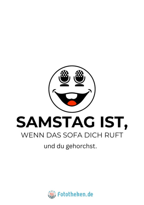 Samstag ist, wenn das Sofa dich ruft – und du gehorchst