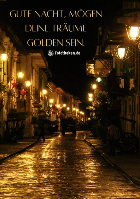 Gute Nacht, mögen deine Träume golden sein
