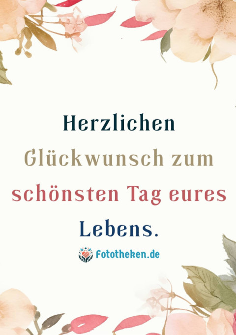 Herzlichen Glückwunsch zum schönsten Tag eures Lebens