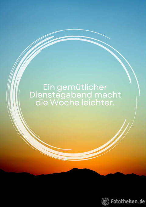 Ein gemütlicher Dienstagabend macht die Woche leichter
