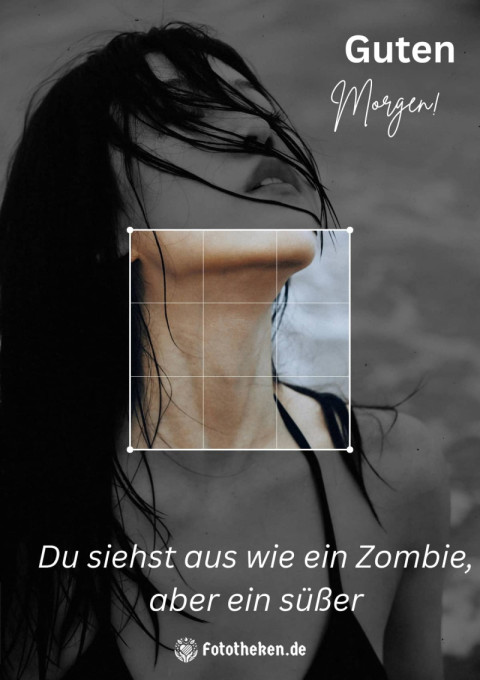 Guten Morgen! Du siehst aus wie ein Zombie, aber ein süßer