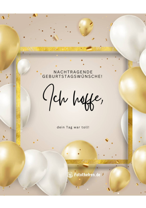 Nachtragende Geburtstagswünsche! Ich hoffe, dein Tag war toll!