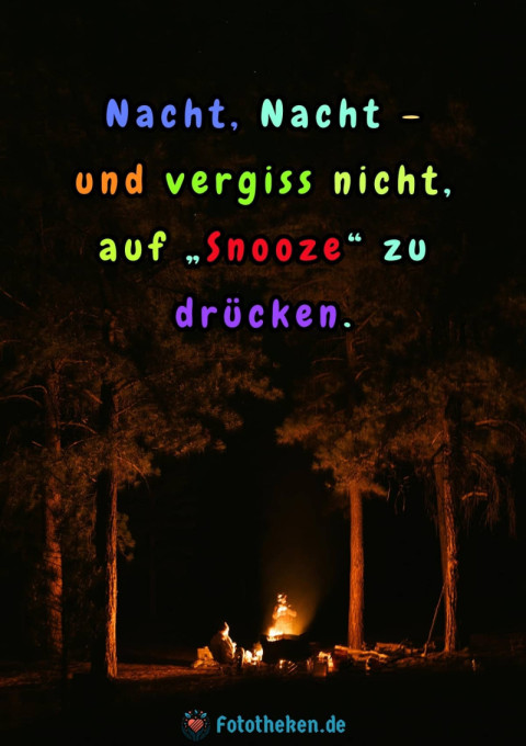 Nacht, Nacht – und vergiss nicht, auf „Snooze“ zu drücken