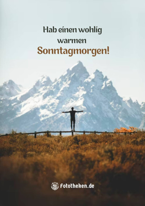 Hab einen wohlig warmen Sonntagmorgen!