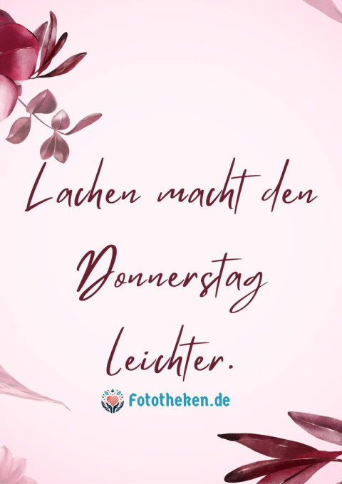 Lachen macht den Donnerstag leichter