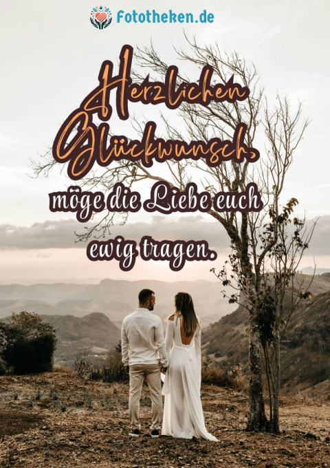 Herzlichen Glückwunsch, möge die Liebe euch ewig tragen