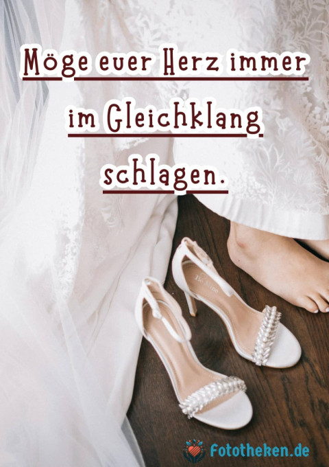 Möge euer Herz immer im Gleichklang schlagen
