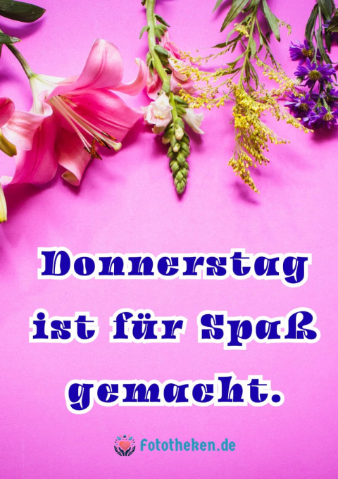 Donnerstag ist für Spaß gemacht