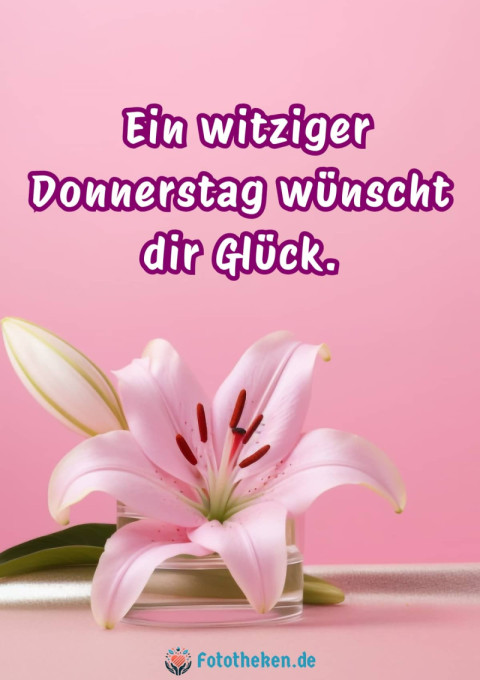 Ein witziger Donnerstag wünscht dir Glück