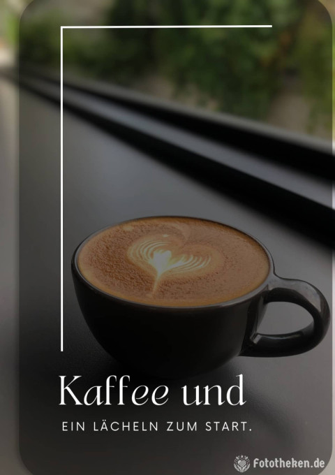 Kaffee und ein Lächeln zum Start