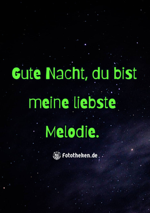 Gute Nacht, du bist meine liebste Melodie