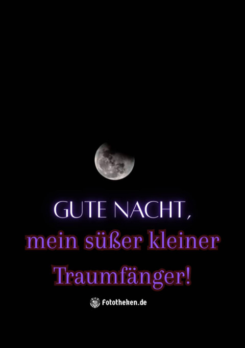 Gute Nacht, mein süßer kleiner Traumfänger!