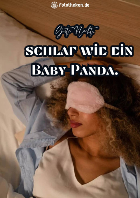 Gute Nacht, schlaf wie ein Baby Panda