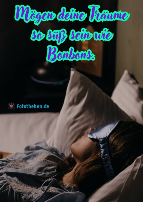 Mögen deine Träume so süß sein wie Bonbons