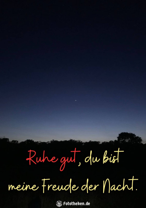 Ruhe gut, du bist meine Freude der Nacht
