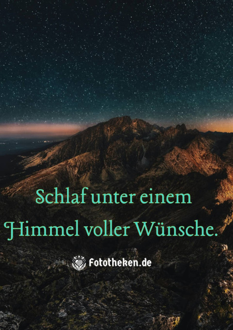 Schlaf unter einem Himmel voller Wünsche