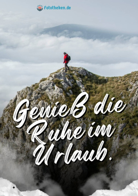 Genieß die Ruhe im Urlaub